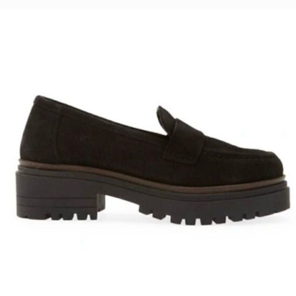 Like New Cordani Black Suede Scout Platform Loafers, 40, 9